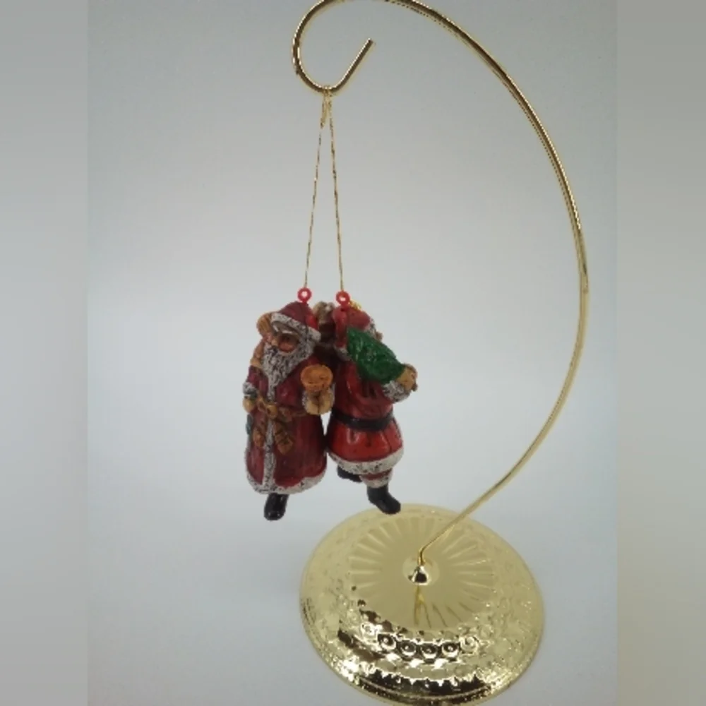 Vintage Set Santa Claus Ornaments Noel Christmas